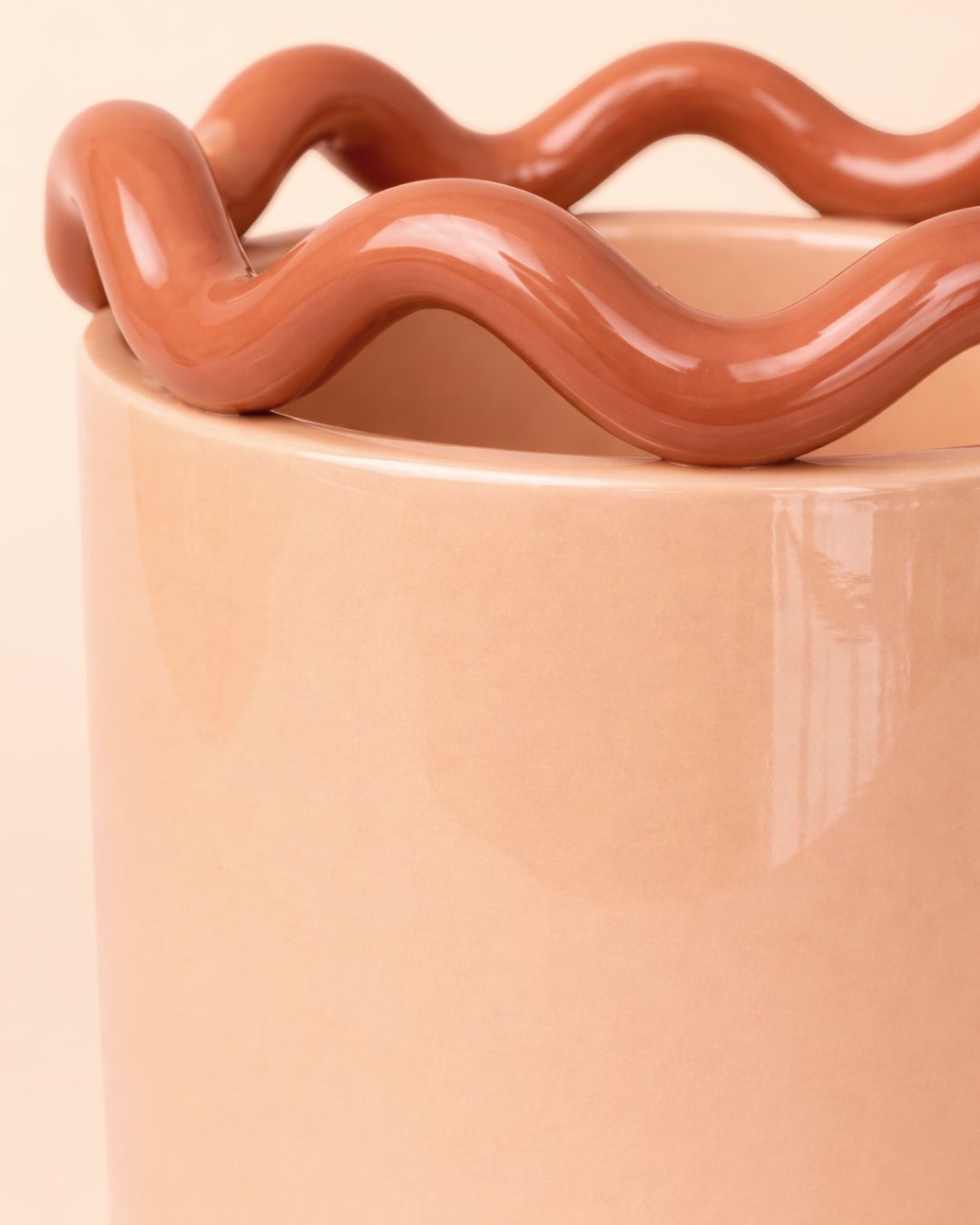 Fun - Maceta Cerámica Salmón M 12 cm