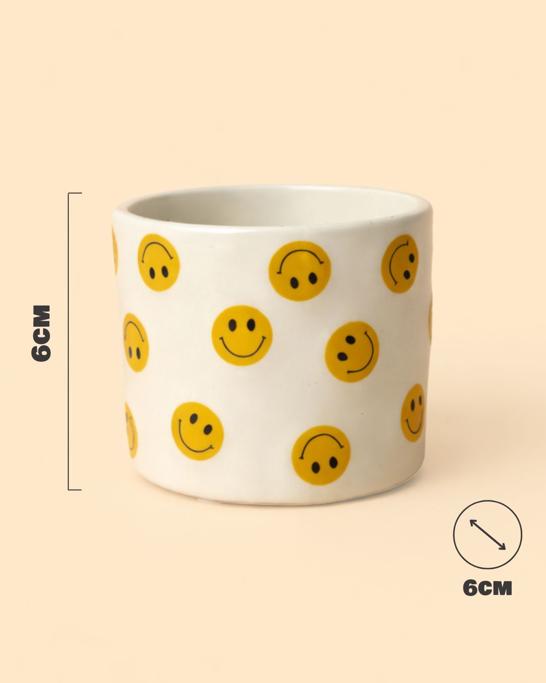 Smile - Mini Maceta Cerámica 6 cm