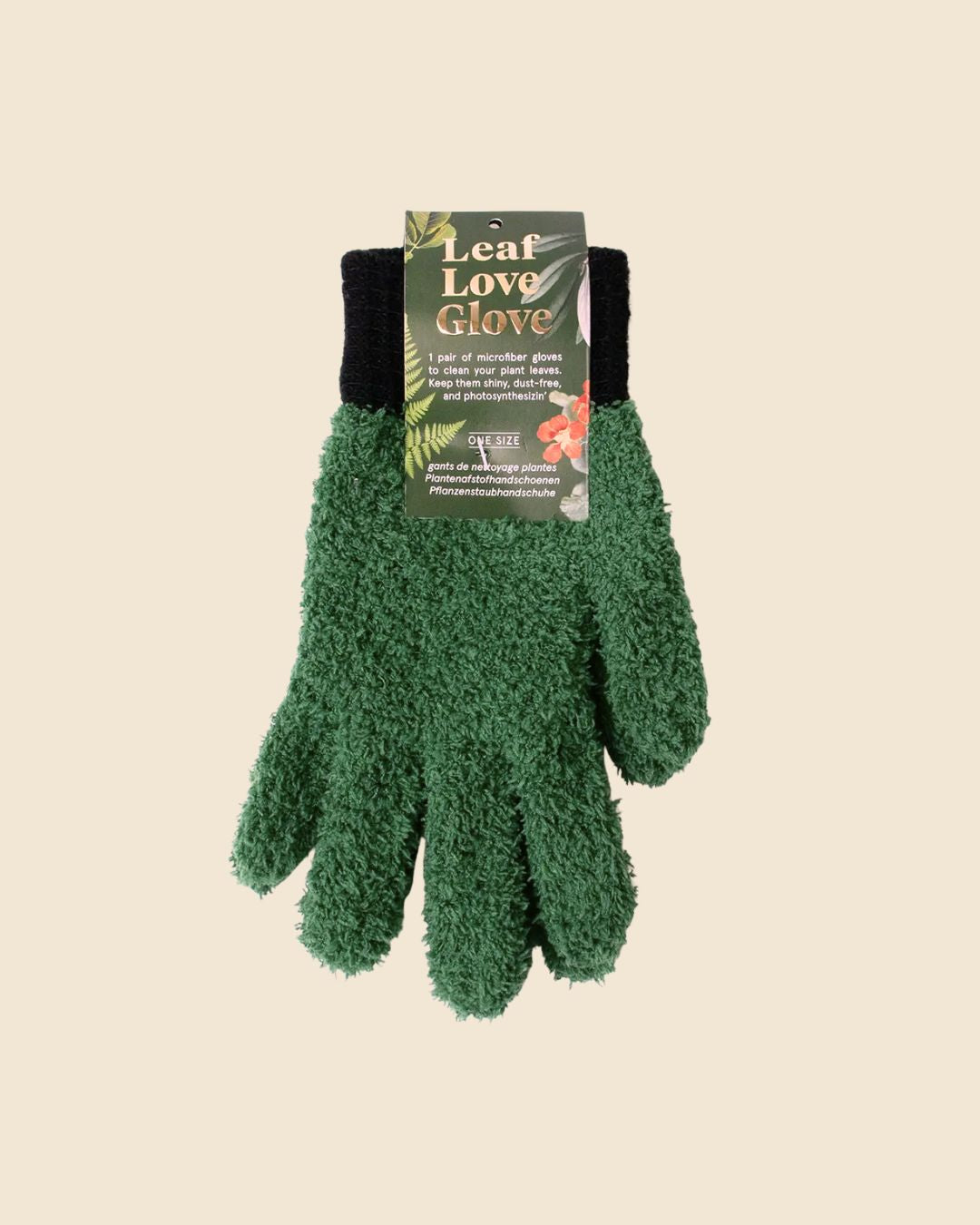 guantes limpiar hojas delante