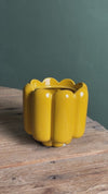 Retro – Maceta Cerámica Amarilla M 11 cm